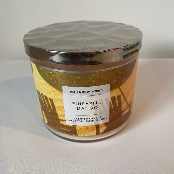 Bath and Body Works Pineapple Mango 3 Wick Candle - Picture 1 of 2